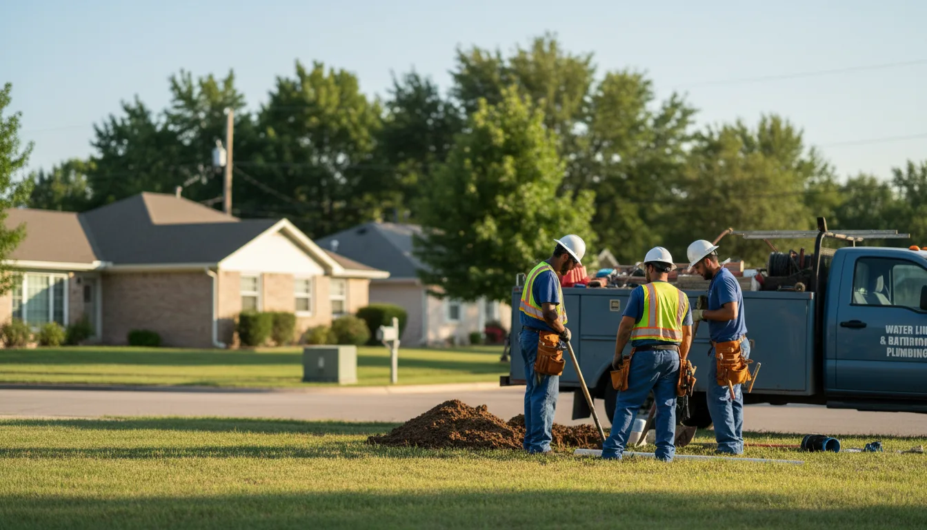 Residential water line and bathroom plumbing service in Atlanta, IL